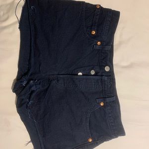 Levi’s navy blue denim shorts